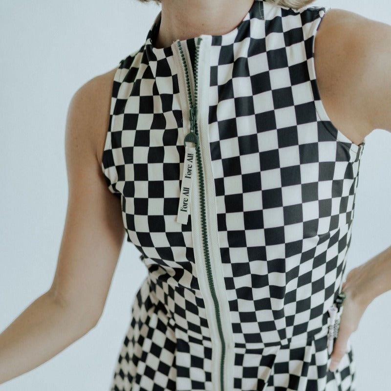 Fore All Erin Dress - Green Checkered