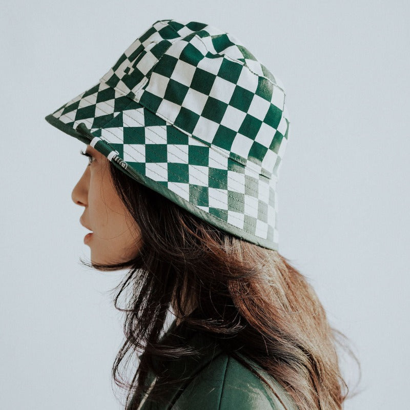 Fore All Austi Bucket Hat - Green Check