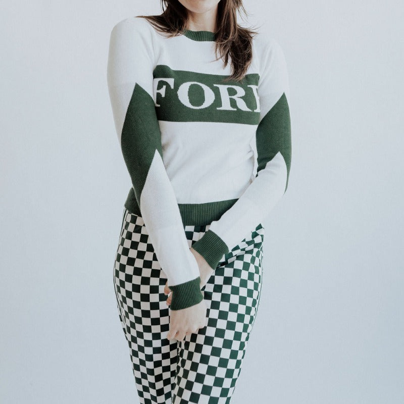 Fore All Fore Sweater - White/Green
