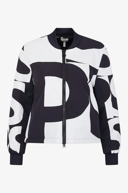 Sportalm Monogram Print Jacket - Black/White