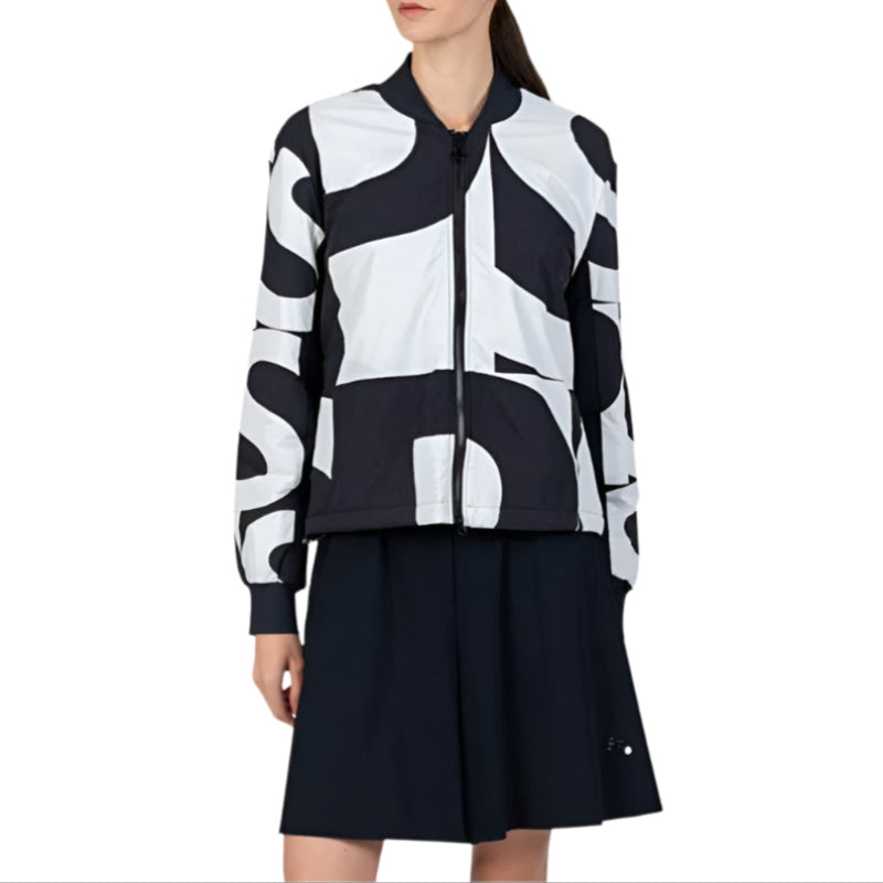 Sportalm Monogram Print Jacket - Black/White