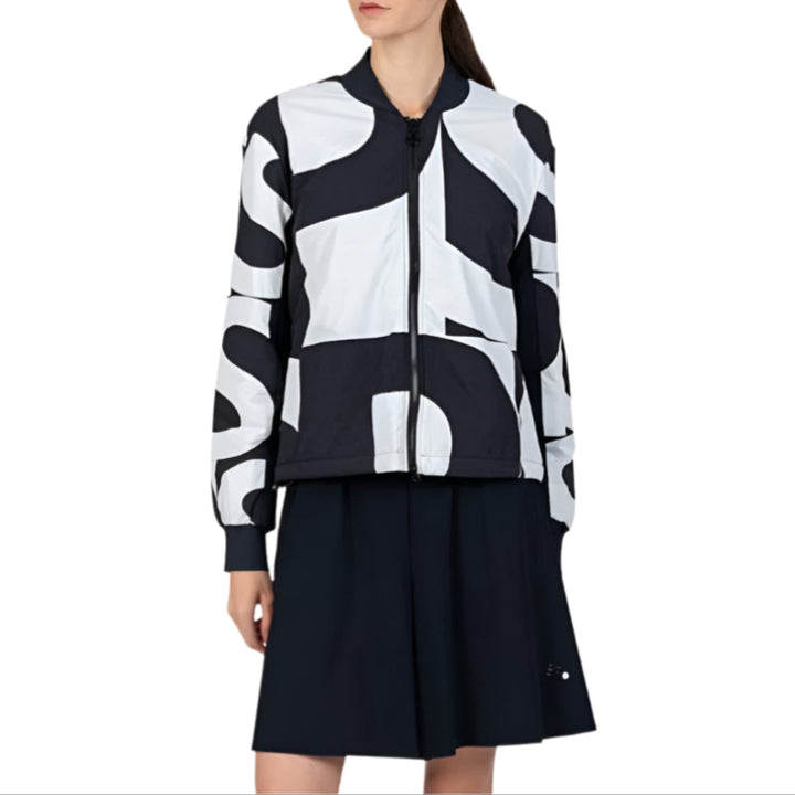 Sportalm Monogram Print Jacket - Black/White