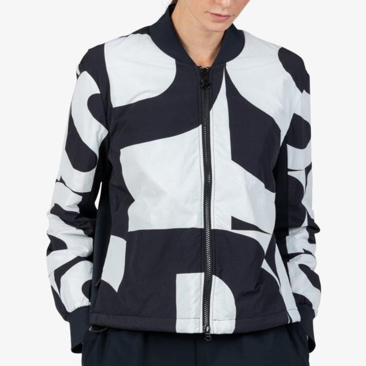 Sportalm Monogram Print Jacket - Black/White