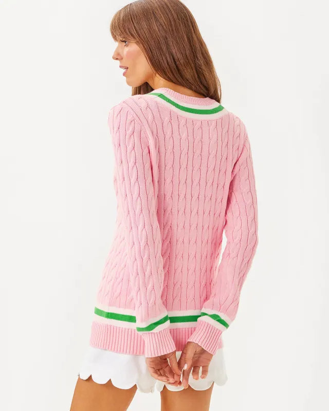 Lilly Pulitzer Brockton V-Neck Sweater - Pink/Green