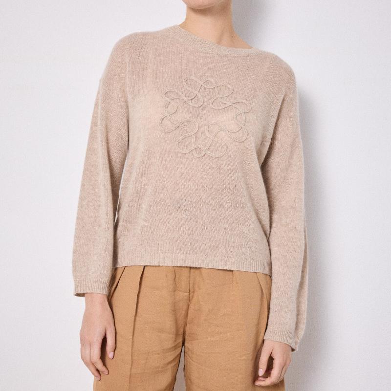 NOTSHY Crewneck Cashmere Sweater - Beige