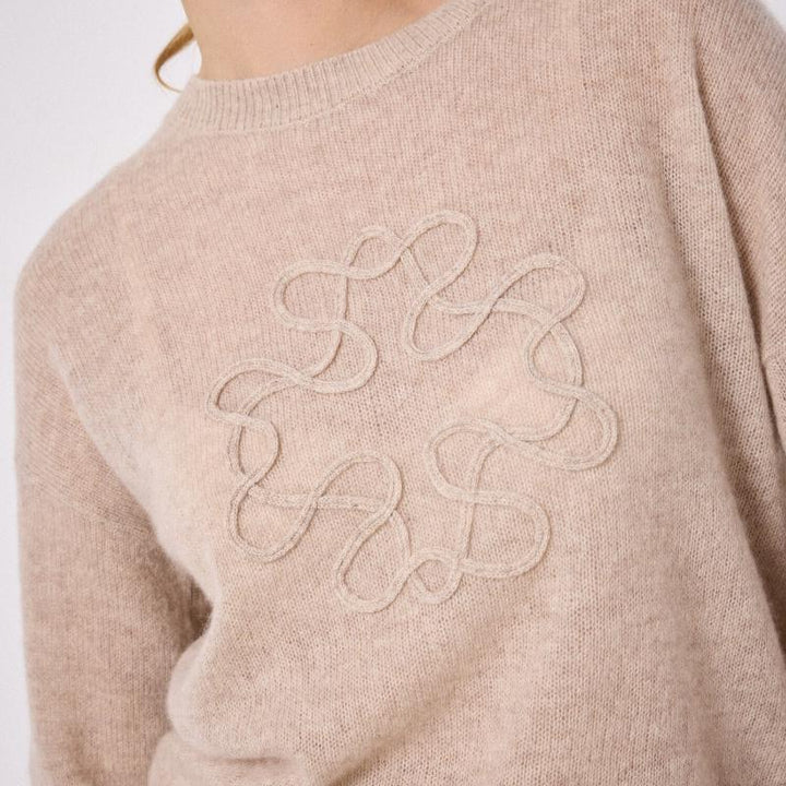 NOTSHY Crewneck Cashmere Sweater - Beige