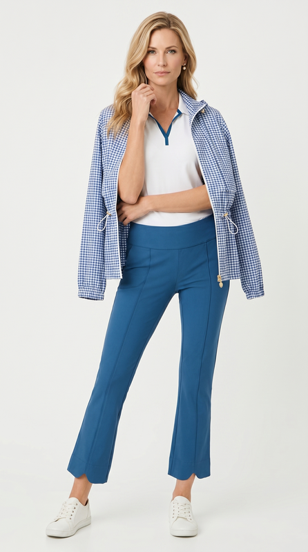 Lilly Pulitzer Corso Scallop Pants - Starlight Navy