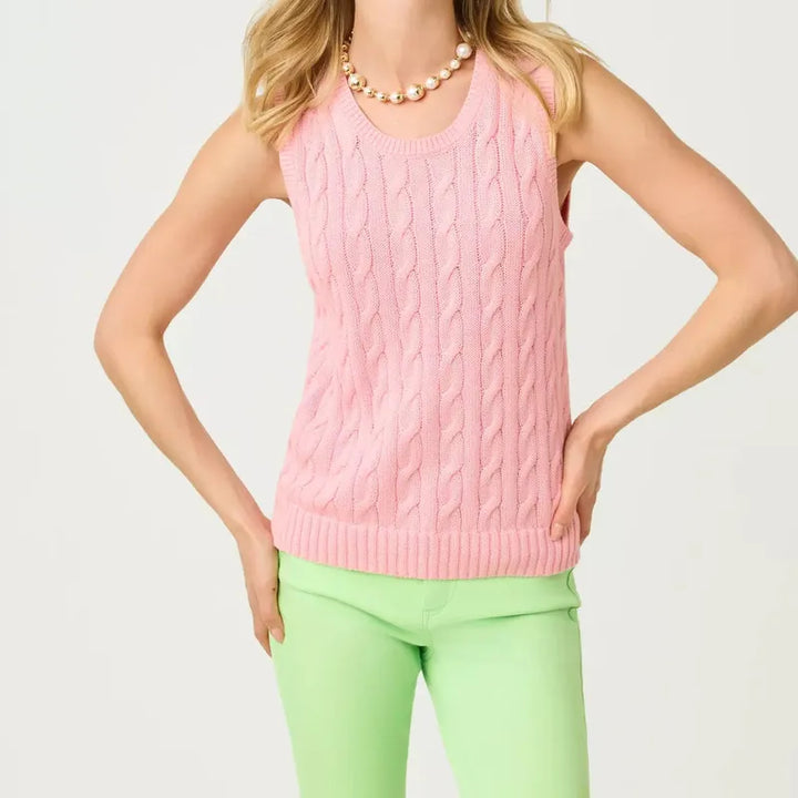 Lilly Pulitzer Brockton Cardigan/Tank Set - Pink/Green