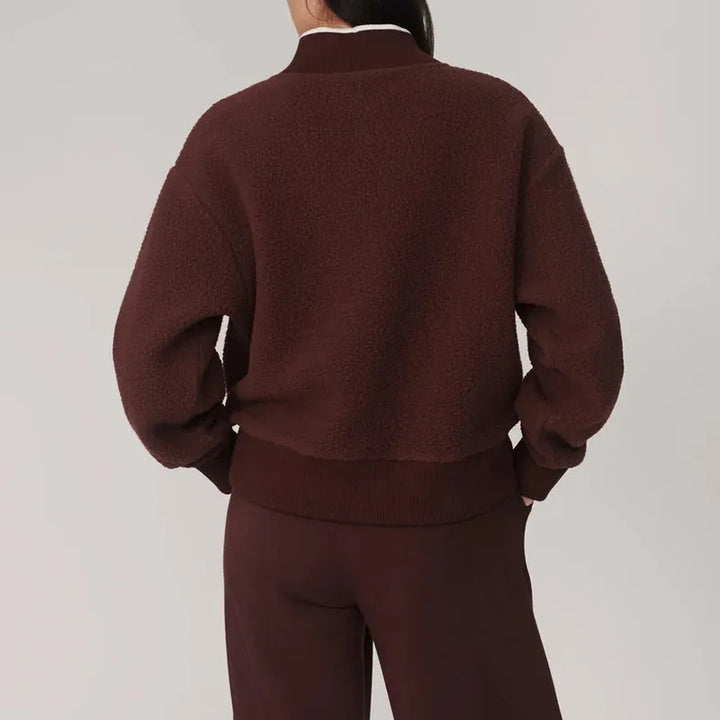 Varley Brenna Button Fleece - Mahogany