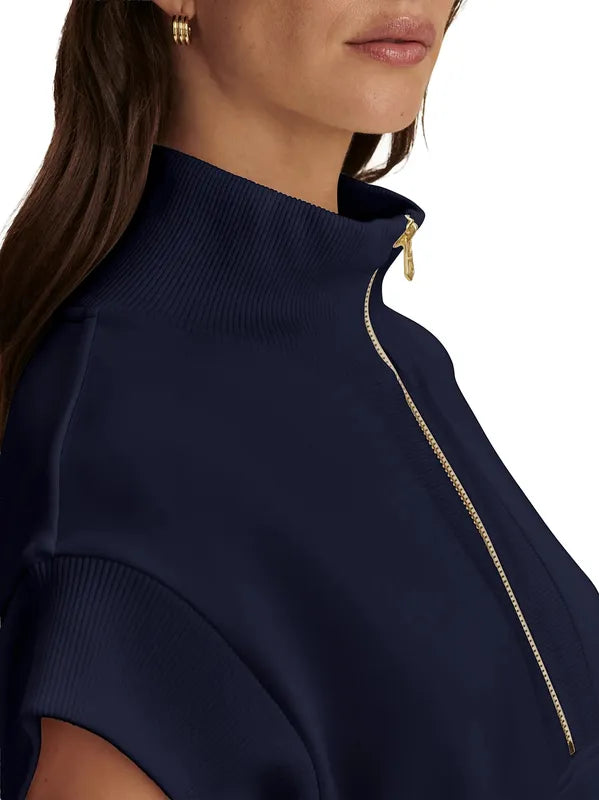 Varley Avaya Zip Dress - Navy