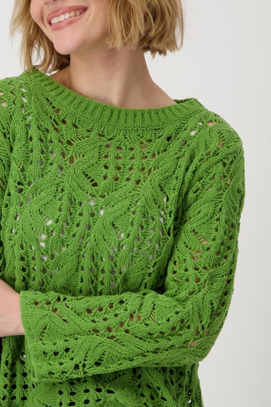 Monari Crochet Sweater - Avocado Green