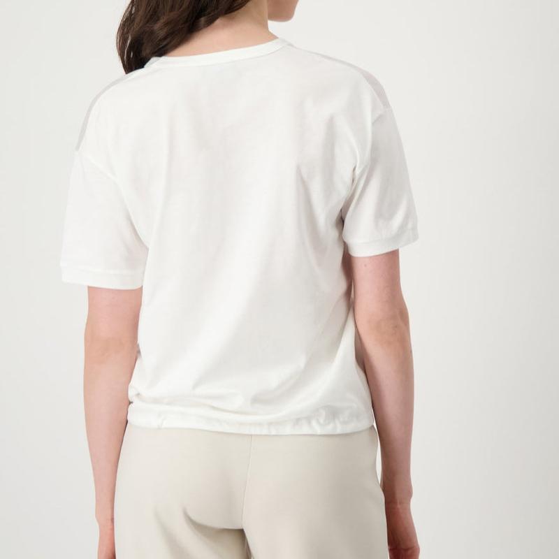 Monari Silky Drawstring Top - Ivory