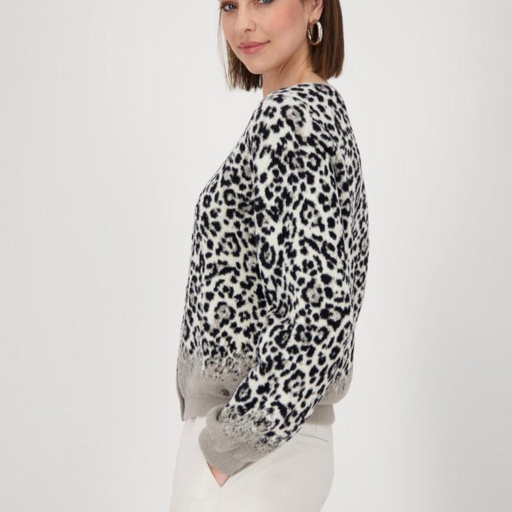 Monari Animal Print Jacket - Black/Grey