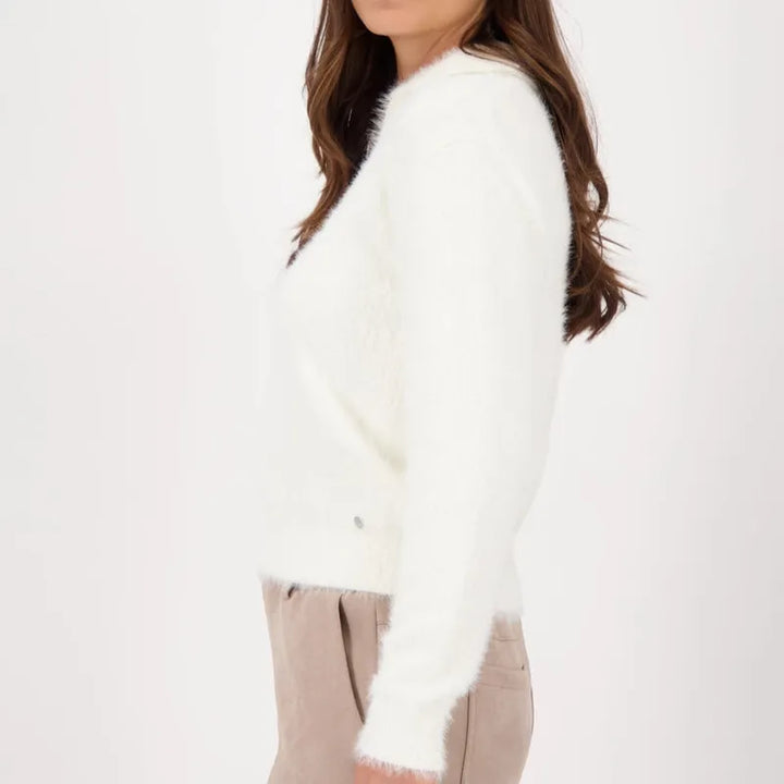 Monari V-Neck Polo Sweater - Ivory
