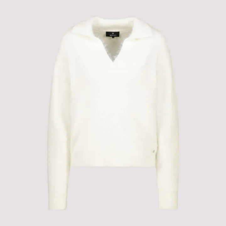 Monari V-Neck Polo Sweater - Ivory