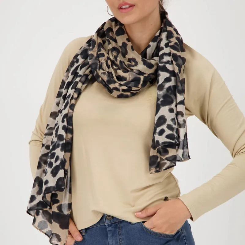 Monari Leopard Print Scarf