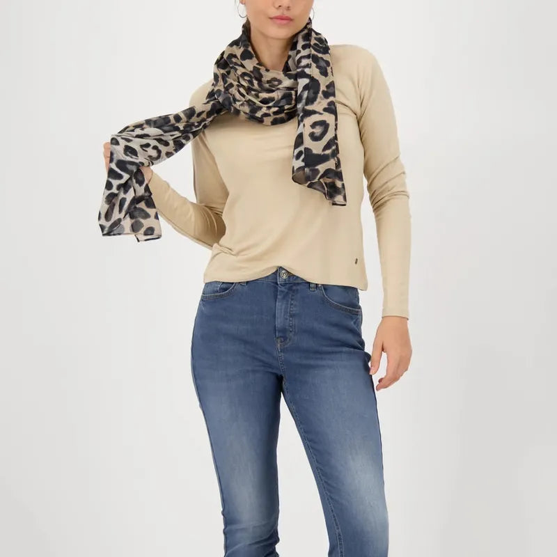 Monari Leopard Print Scarf