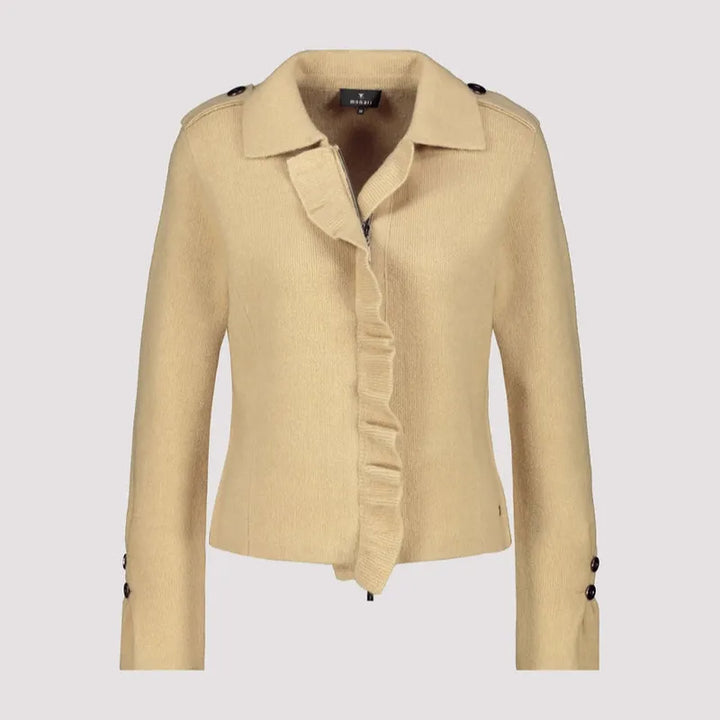 Monari Ruffle Cardigan - Cinnamon