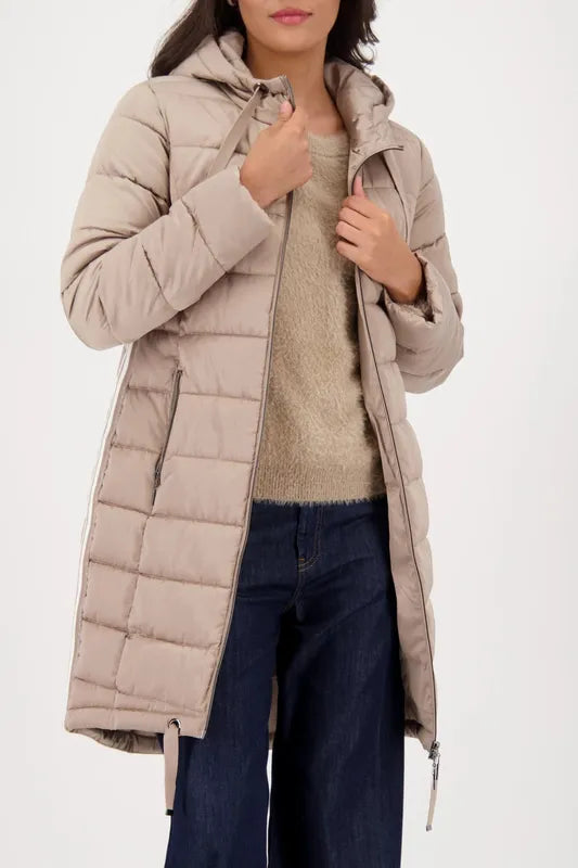 Monari Quilted Puffer Coat - Tan