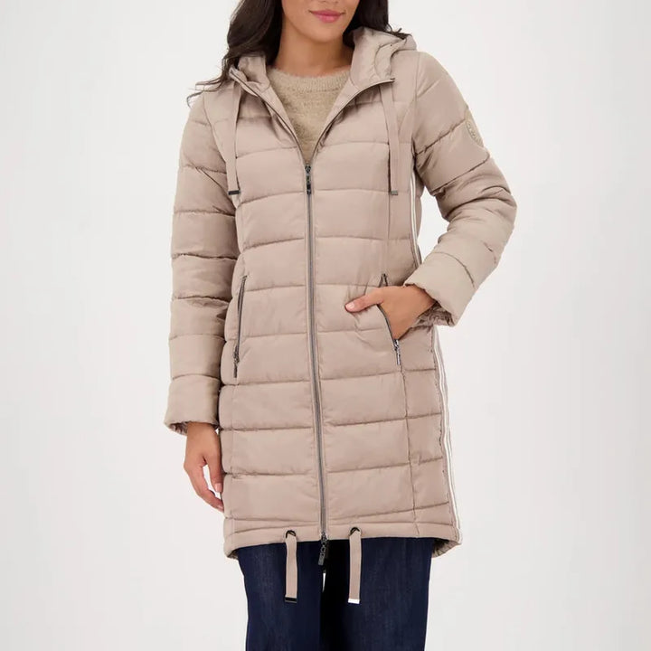 Monari Quilted Puffer Coat - Tan