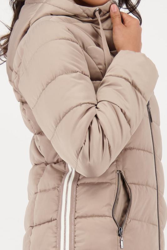 Monari Quilted Puffer Coat - Tan