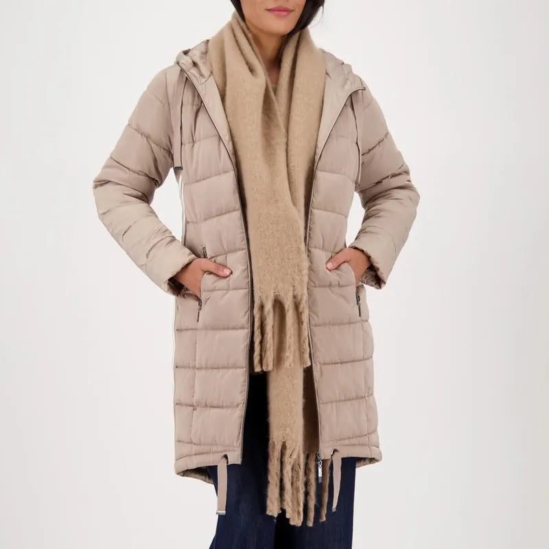 Monari Quilted Puffer Coat - Tan
