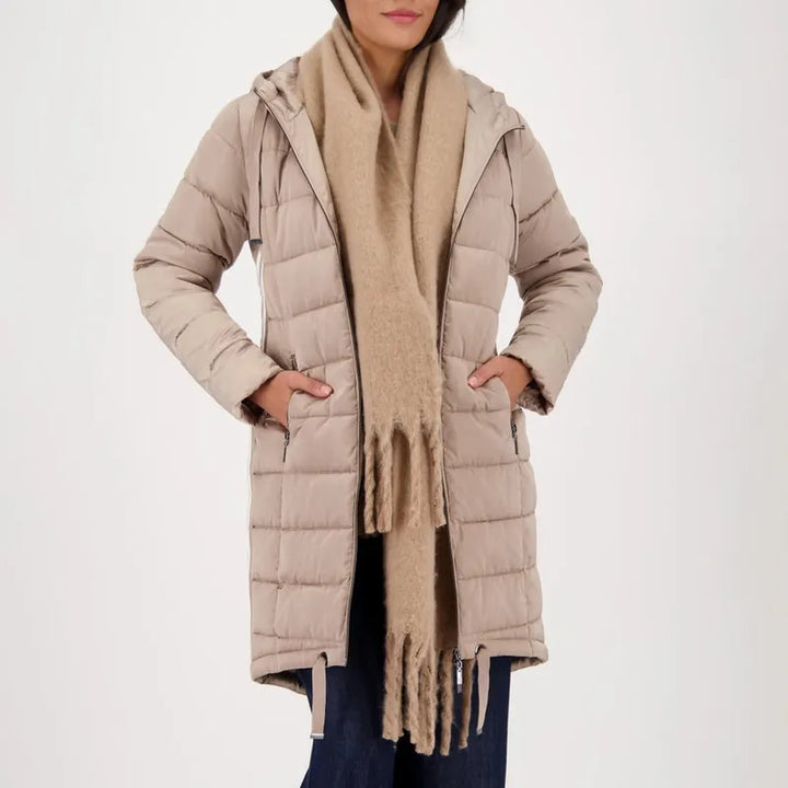 Monari Quilted Puffer Coat - Tan