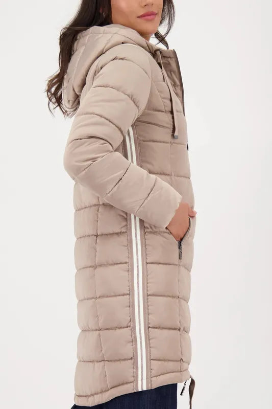 Monari Quilted Puffer Coat - Tan