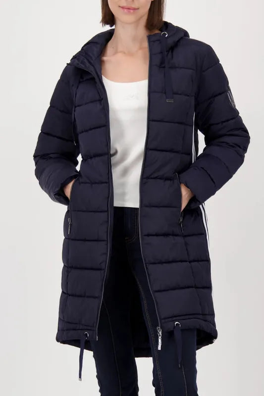 Monari Quilted Puffer Coat - Navy