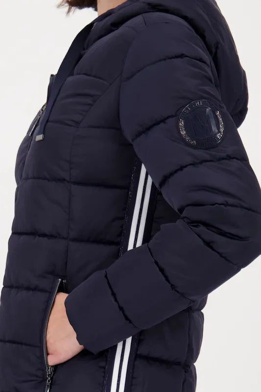Monari Quilted Puffer Coat - Navy