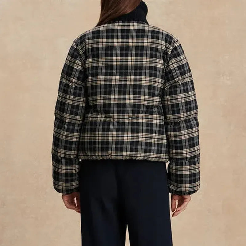 Varley Bryony Puffer Jacket - Black Check