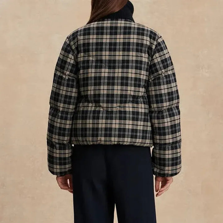 Varley Bryony Puffer Jacket - Black Check