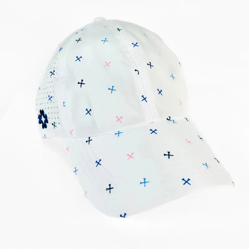 Vimhue Crossed Tees Hat - White/Blue/Pink
