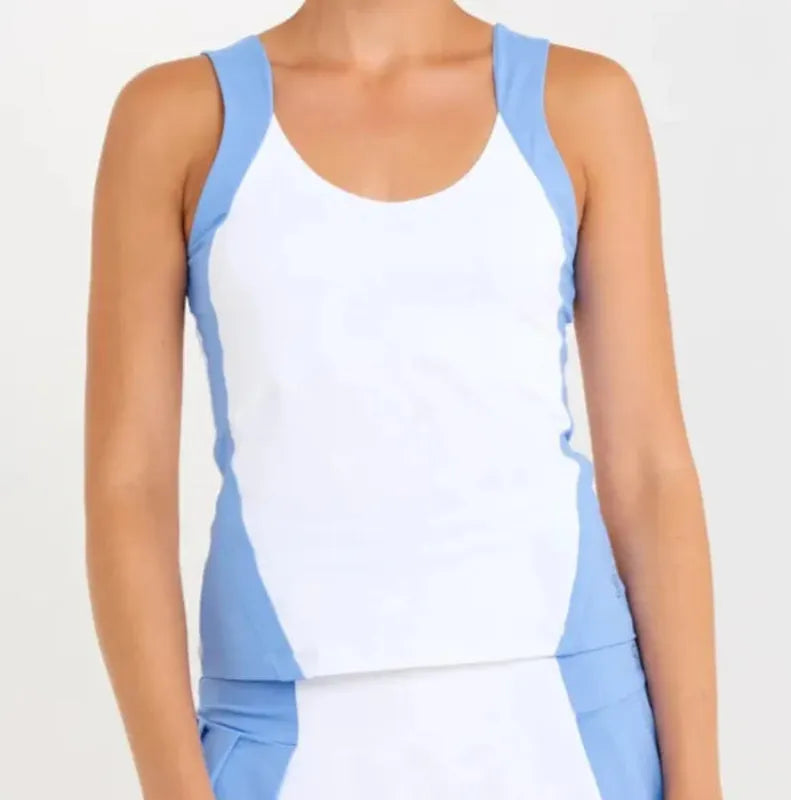 Sofibella Kaleidoscope Tank - White/Periwinkle