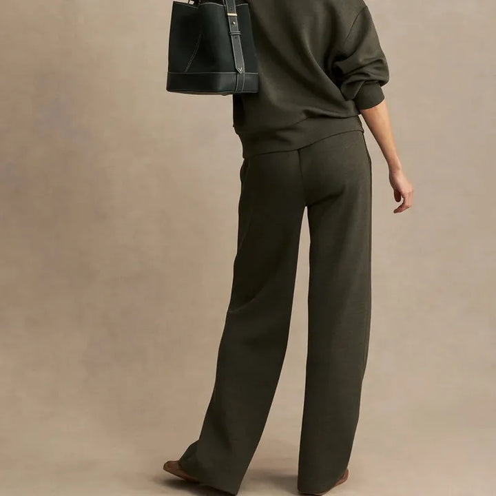 Varley Wide Leg Pants (28") - Olive Marl