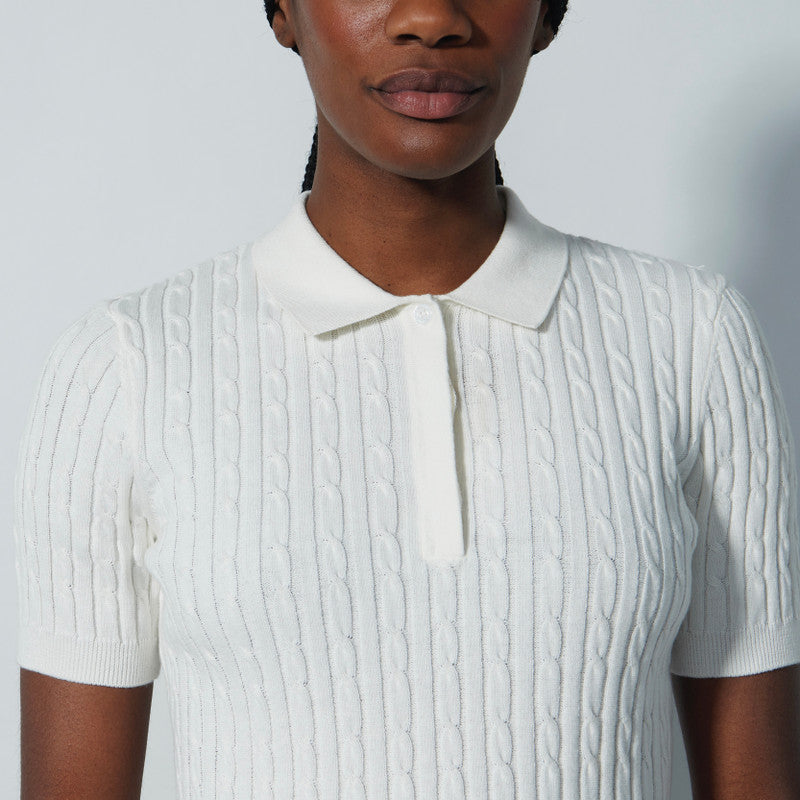 Daily Sports Madelene S/S Knit Polo - White