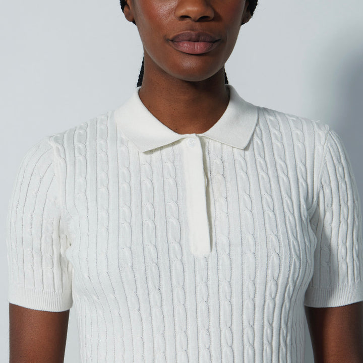 Daily Sports Madelene S/S Knit Polo - White