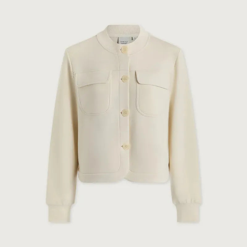 Varley Hartwell Button Sweat - Pristine Ivory