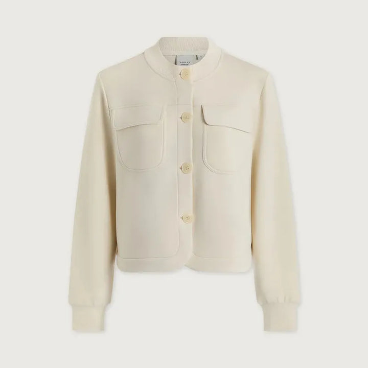Varley Hartwell Button Sweat - Pristine Ivory