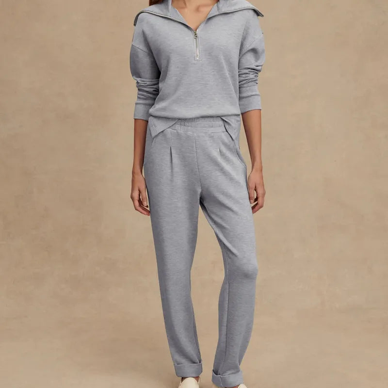 Varley Rolled Cuff Pants (25") - Mid Blue Marl