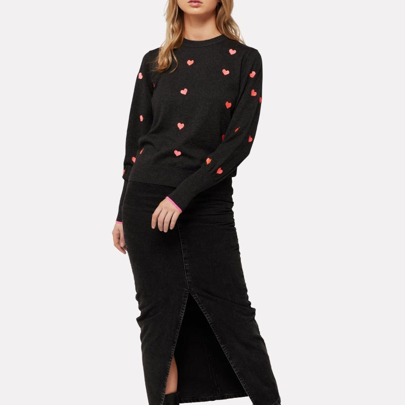 WISPR Hearts Bijou Sweater - Black