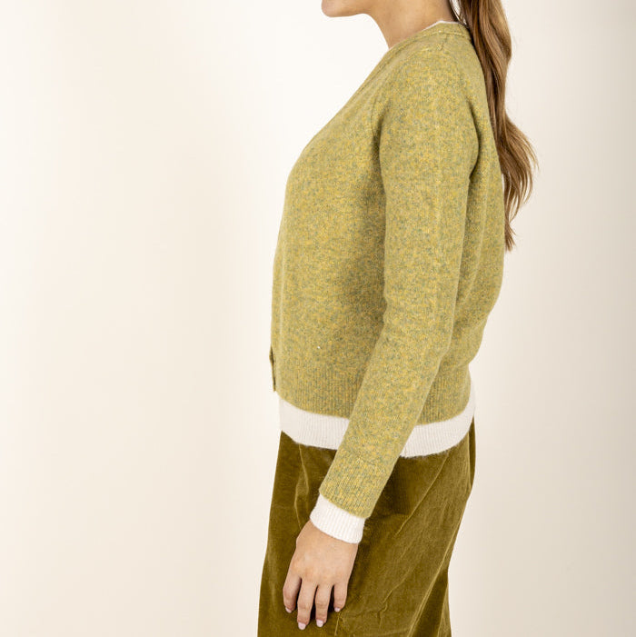 JC Sophie Pernille Cardigan - Lime/Ivory