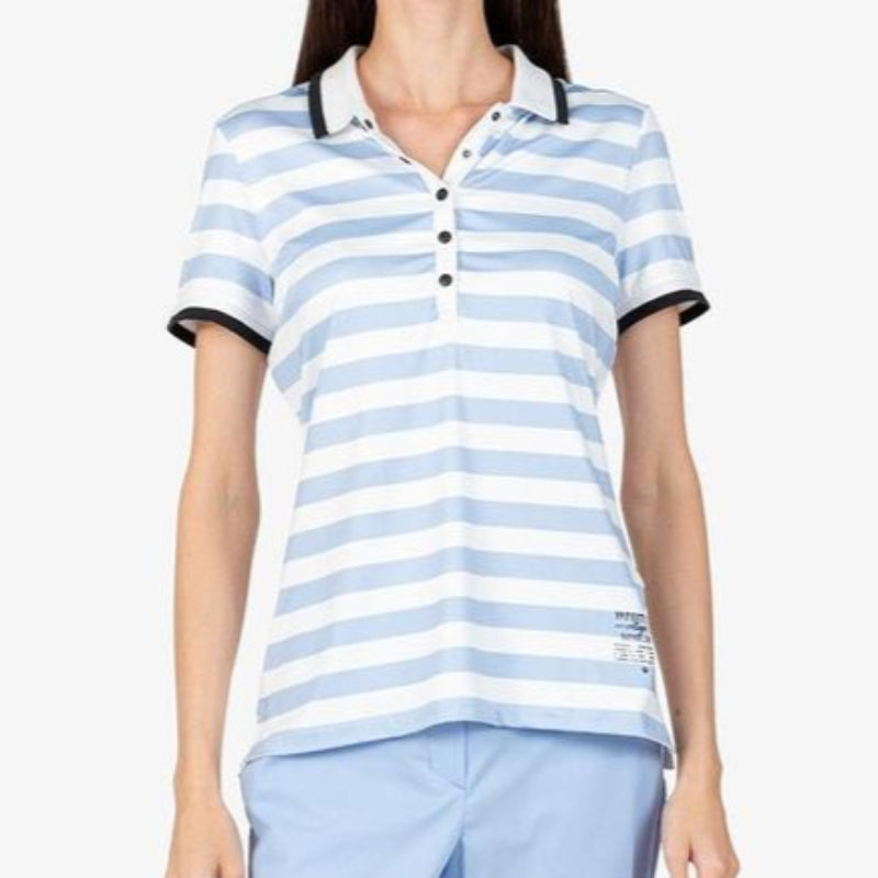 Sportalm Stripe S/S Polo - Blue/White