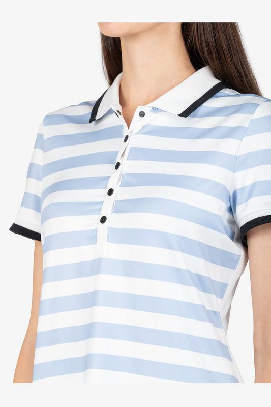 Sportalm Stripe S/S Polo - Blue/White