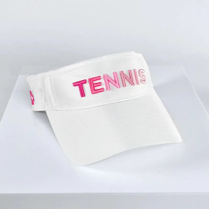 Vimhue Tennis Puff Ombre Visor - White/Pink