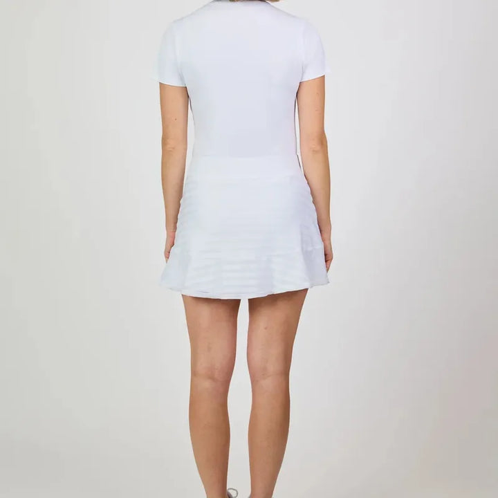 Sofibella White Stripes Skort (14")- White