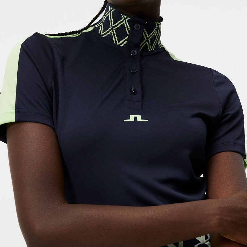 JL Golf Pip Mock Top - Navy