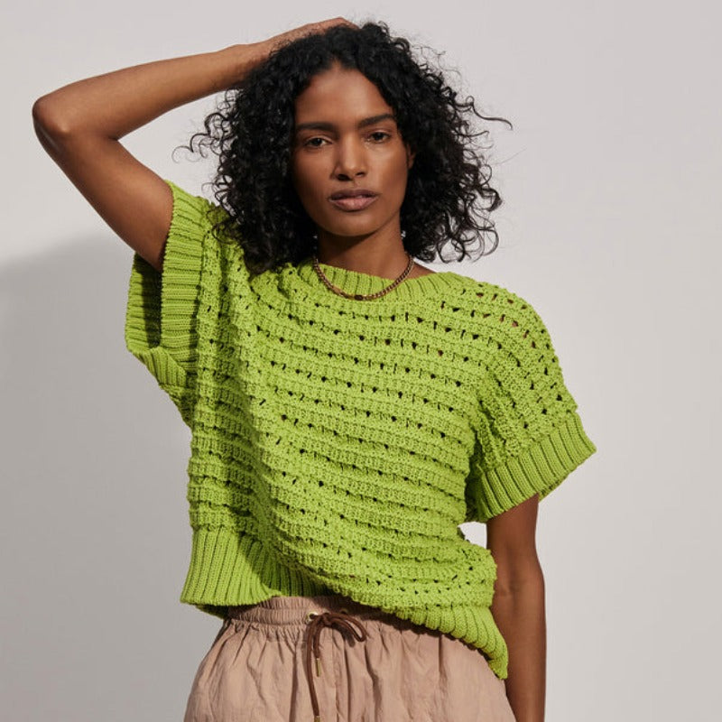 Varley Fillmore S/S Knit Top - Lime