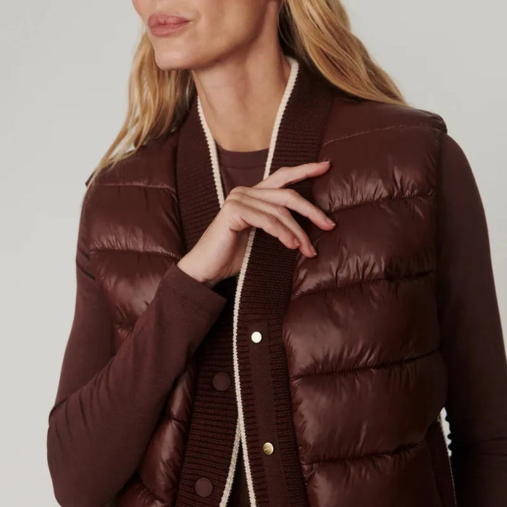 Varley Colwyn Boxy Gilet - Brown Stone