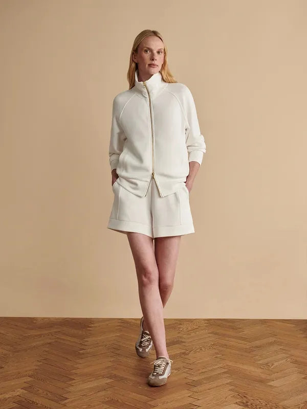 Varley Tyde Zip Sweat - White